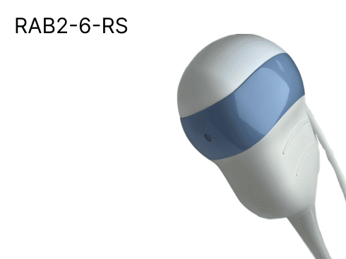 КОНВЕКСНИЙ ДАТЧИК 4D
RAB2-6-RS

Застосування:
Абдомінальне, акушерсько-гінекологічне.
Зона сканування:70°, V84°x70° 
Частотний діапазон2–6 MHz 
Сумісність з апартами серії Versana
Premier / Balance / Active
